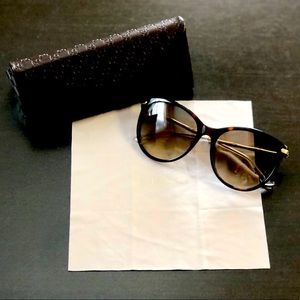 GUCCI Tortoise Bamboo Cat Eye Authentic EUC